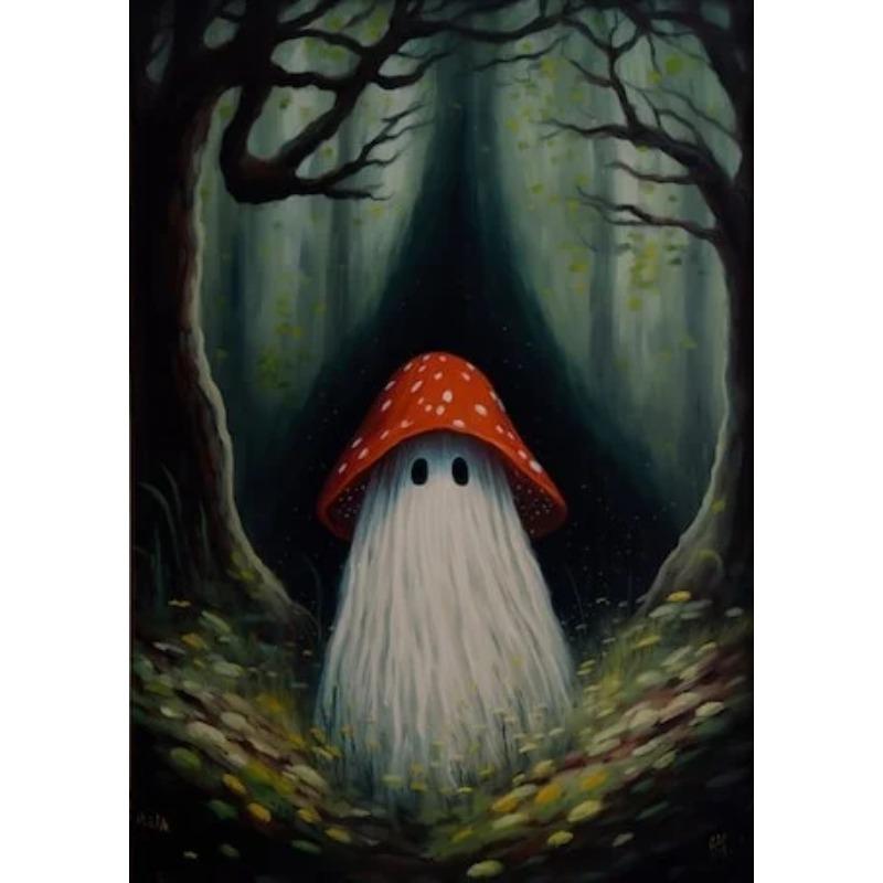 Dark Academia Art Haunting Ghost Poster Prints Halloween Home Decor Haunted House Gothic Vampire Canvas Painting Wall Art