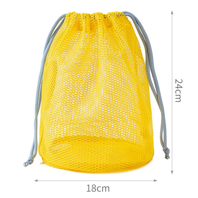 Bolsa de Almacenamiento de Malla de Nylon con Cordón Bolsa de Viaje Multiusos Para Productos Digitales Maquillaje Organizador de Cosméticos Exterior