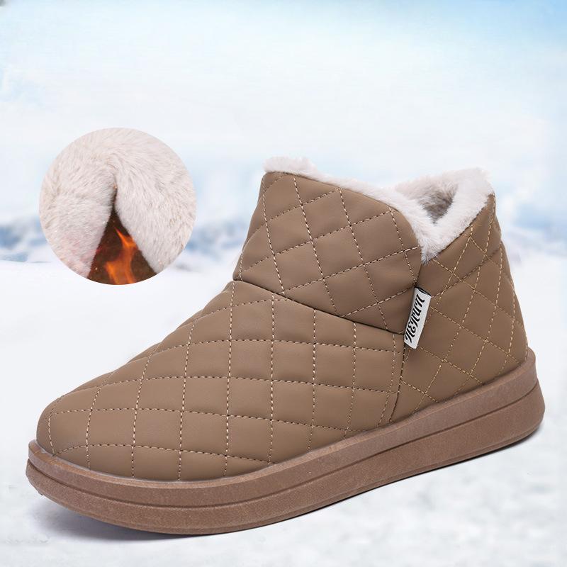 New Cotton Shoes, Women's Thickened Snow Boots, High-top Soft-soled Anti-slip One-foot Lazy Shoes, Thick-soled Shoes