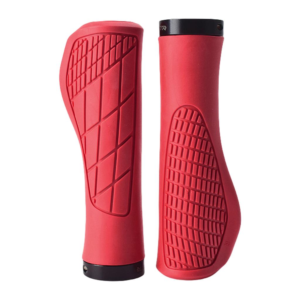 Mountain Bike Handlebar Grips with Aluminium Locks Single Locks on Bicycles Handlebar Grip Nonslip Cycling Handle Grips