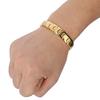 Magnettherapie-Armband aus Titanstahl, Gesundheitspflege, Geschenk, verstellbares Armband für Männer (Gold)