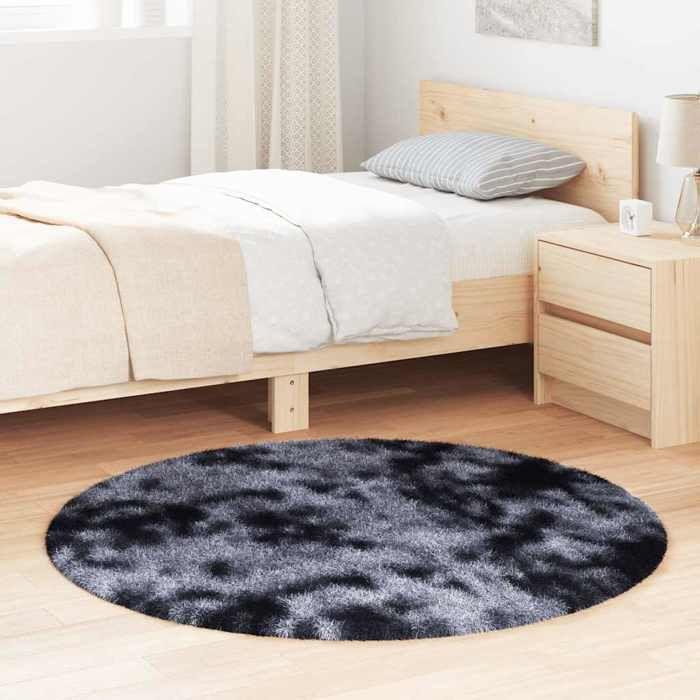 VidaXL Tapis shaggy à poils longs gris foncé 120x120 cm polyester, tapis, tapis de chambre, tapis moderne, tapis de salon, 4102904