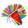100Pcs Flags Colorful Pennant Flags Banner Birthday Wedding Christmas Party Decorations Bunting Banners Hanging for Home Decor