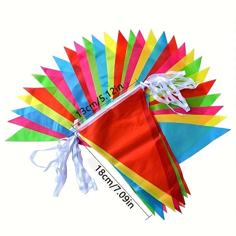 100Pcs Flags Colorful Pennant Flags Banner Birthday Wedding Christmas Party Decorations Bunting Banners Hanging for Home Decor