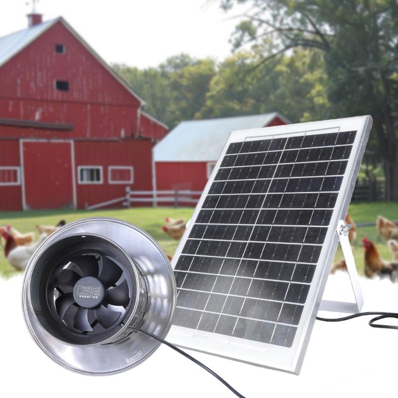 Solar Roof Ventilator 110mm Duct With 15W Solar Panel For Greenhouse Kitchen Bathroom Energy Efficient Low Noise
