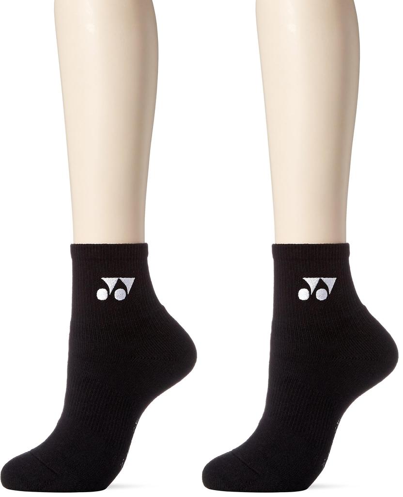 YONEX Tennis Half Black One Size Fits All Women's Socks, 29122, (007),