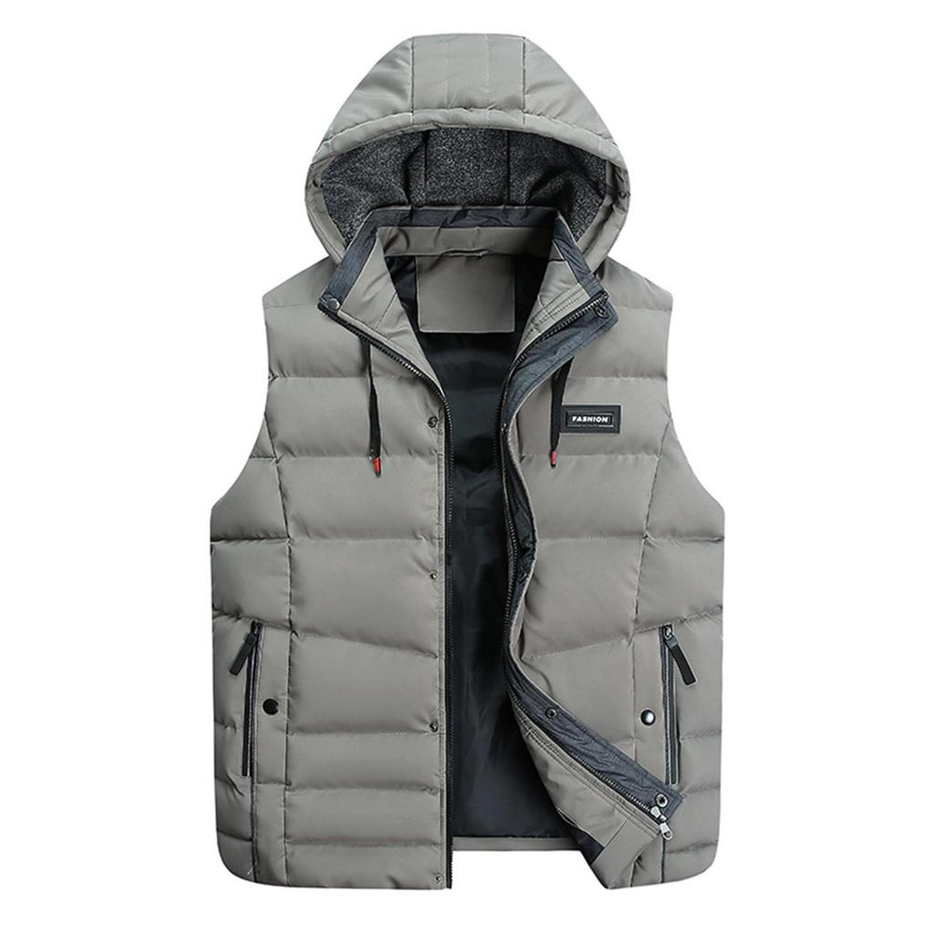 Männer Casual Winter Warm Zipper Ärmellose Weste Jacke Mantel Outwear Tops