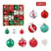 42Pieces Shatterproof Christmas Balls Ornament Bright Christmas Bauble Collections Sphere Pendant for Tree Decorating