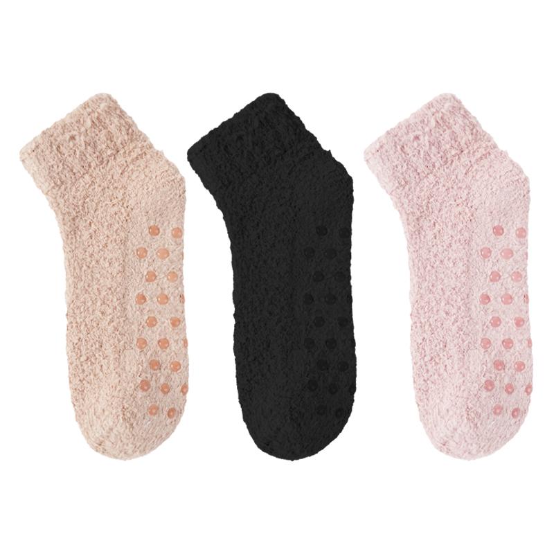Autumn and Winter Coral Velvet Forest Style Cute Sweet Women's Socks Plus Velvet Home Warm Floor Socks