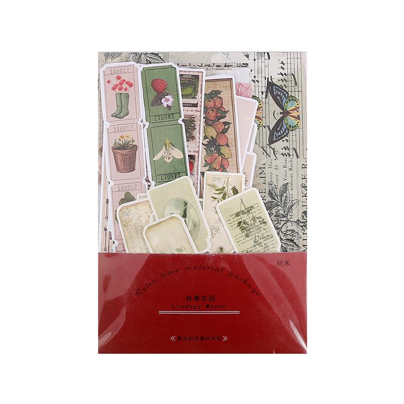 Creative Retro Sticker Art DIY Decorative Sealing Stickers Boxed Stickers