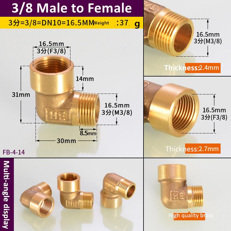 1/8" 1/4" 3/8" 1/2" 3/4" 1" Innengewinde x Außengewinde 90 Grad Messing Winkelstück Rohrfitting Verbinder Kupplung Für Wasser Kraftstoff Kupfer Adapter