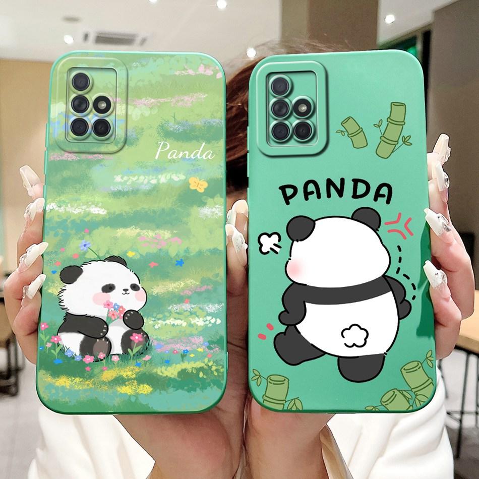 For Samsung Galaxy A71 Cute Panda Cat Cartoon Phone Case For Samsung A71 4G SM-A715F Soft Silicone Shockproof Cases