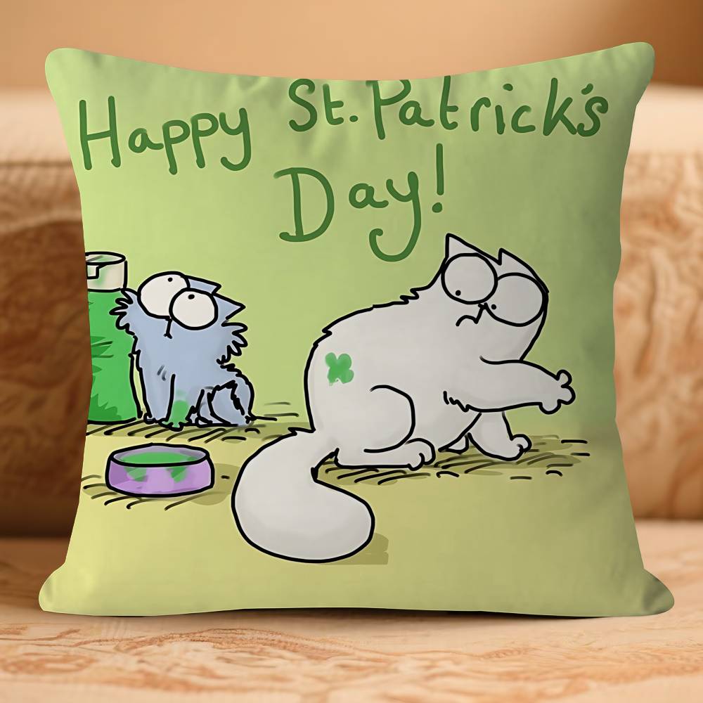 S-Simons Cartoon C-Kat Kissenbezug Kissenbezug Polsterung Sofa Zierkissen Heimdeko Kissenbezug