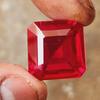 33 Cts Natural CERTIFIED Ruby Emerald Shape 17mm Red Rare Loose Gemstone