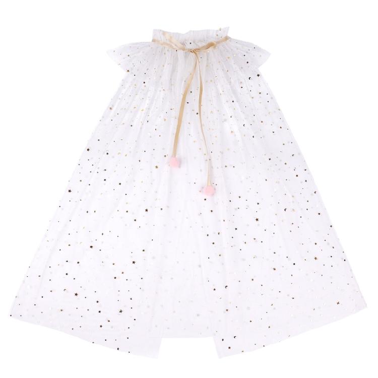 Princess Dressing Up for Little Girls Princess Cloak Sequins Tulle Princess Cape for Halloween Christmas Birthday Party