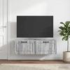 Wall Mounted TV Cabinet Grey Sonoma 98 x 31 x 30 cm