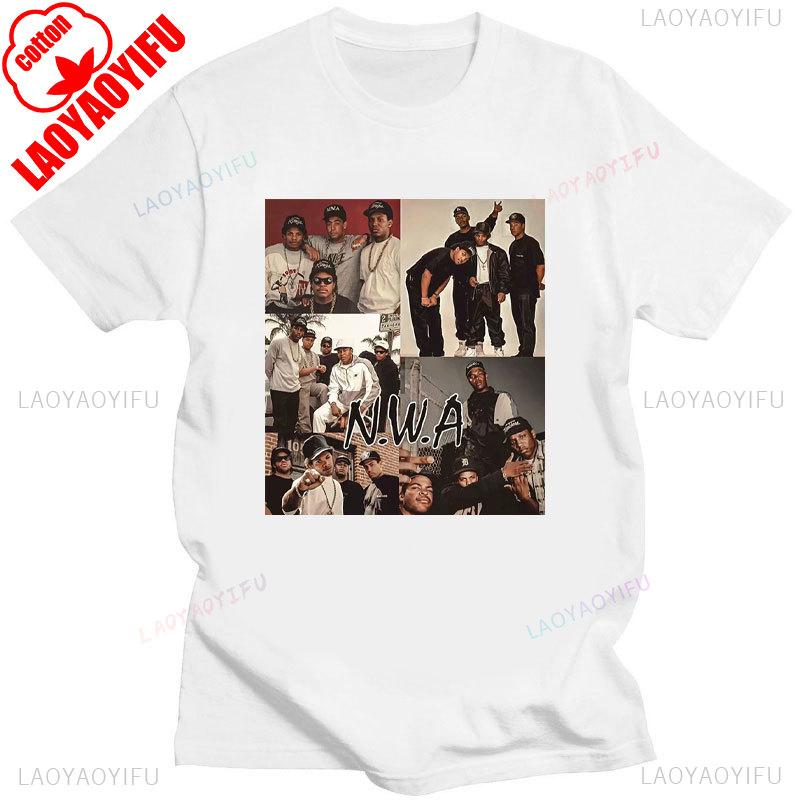 Straight Outta COMPTON Mens Fashion Cotton T-Shirt Black Classic Movie Poster Graphic Tshirt Streetwear Summer Men Clothing Gift