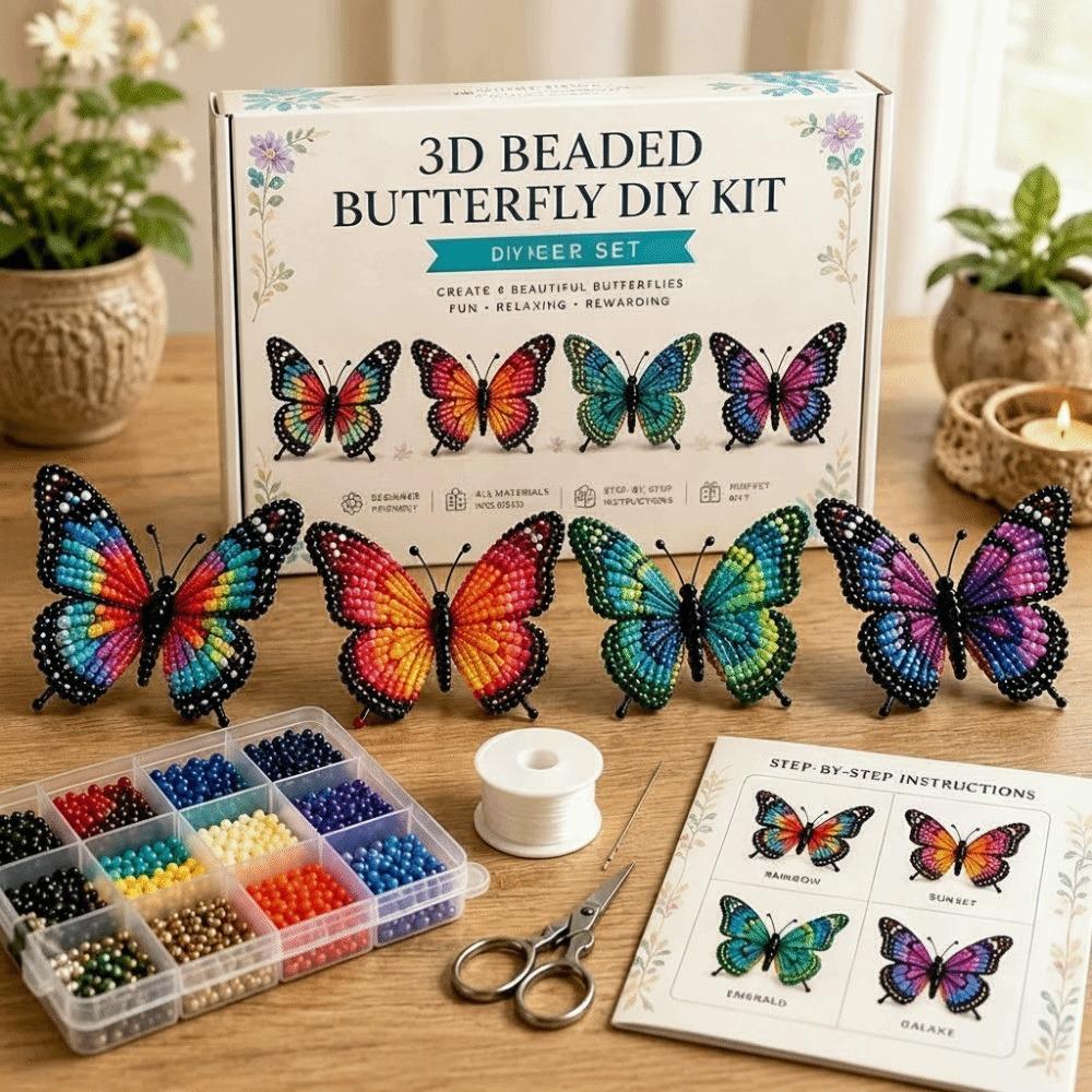 Cute Design Bead Weaving Kit Tiny Beads Handmade Bead Art Kit DIY Bead Craft Kit  Gift Giving