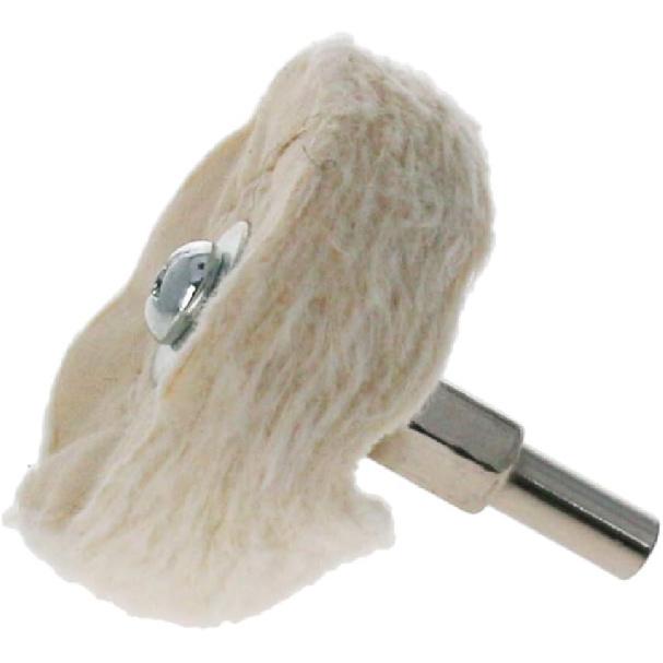 Utoolmart 2-Inch Buffing Polishing Pad Wheel Cotton with 1/4-inch Handle for Manifold Aluminum Stainless Steel Chrome 6 Pcs