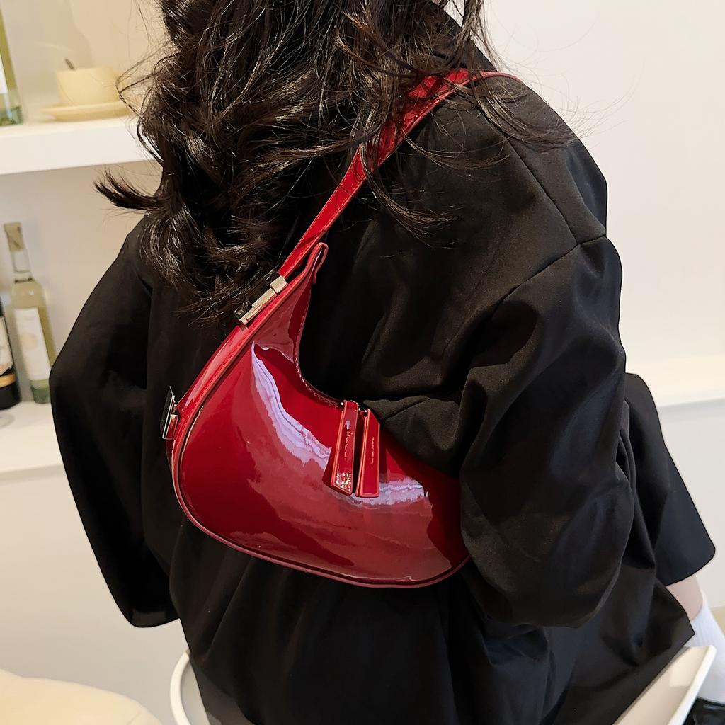 Women Leather Shoulder Bag Zipper Vintage Tote Bag Chic Retro Handbag Satchel Clutch Travel Dating Purse