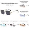 Minimalist Gold Frame Square Sunglasses With Gray Lenses For Fashion And Outdoor Activities