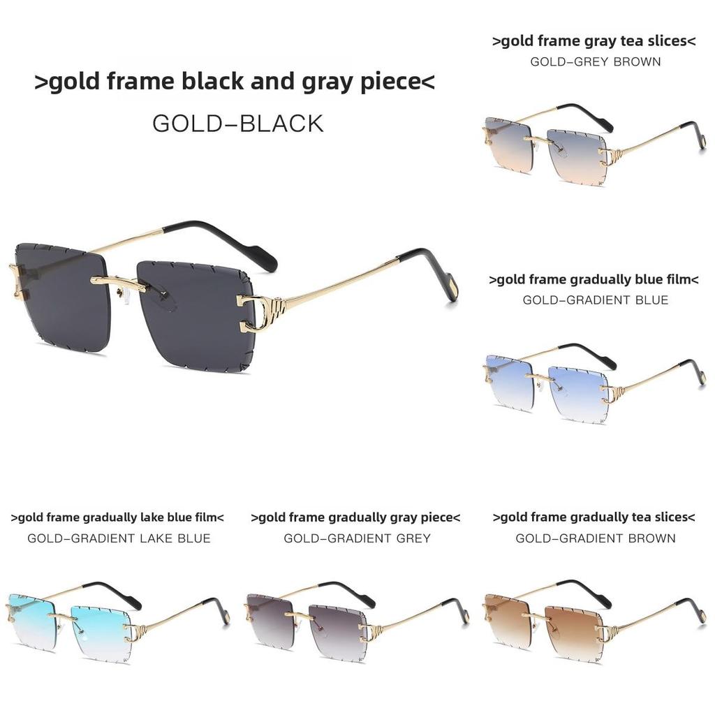 Minimalist Gold Frame Square Sunglasses With Gray Lenses For Fashion And Outdoor Activities