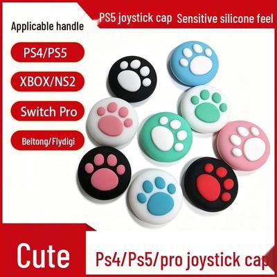 Silicone Cat Paw Thumb Grips for Switch Pro, PS4, PS5 Controllers