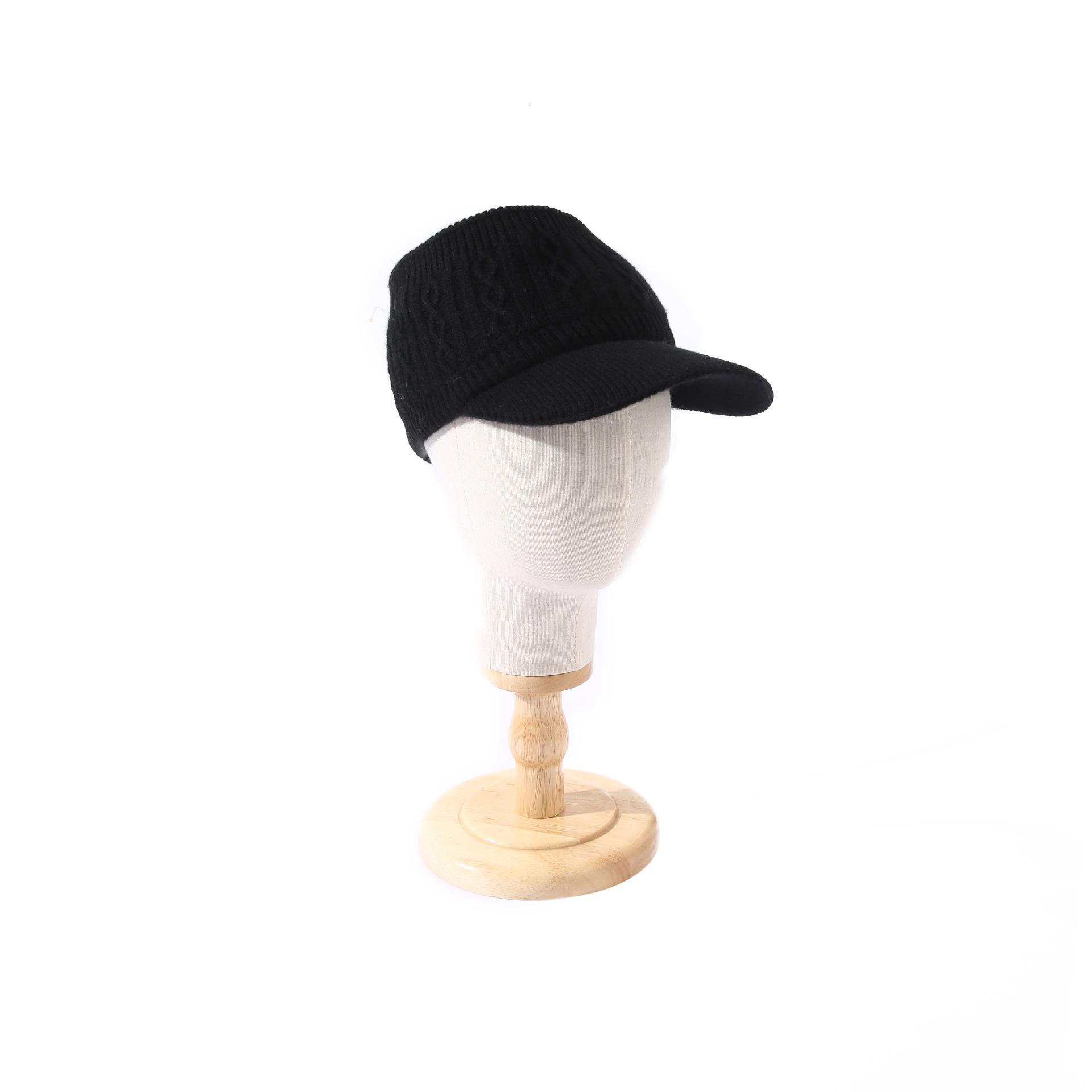 Unisex Cashmere Beret: 100% Pure Cashmere, New Autumn/Winter Style, Casual Fashion, Knitted, Open-Top. One Size чёрный