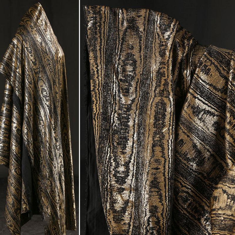 50*145cm Vintage Bronzing Fabric For Diy Sewing Drape Cardigan Coat Shirt Clothing Texture Jacquard Designer Fabric