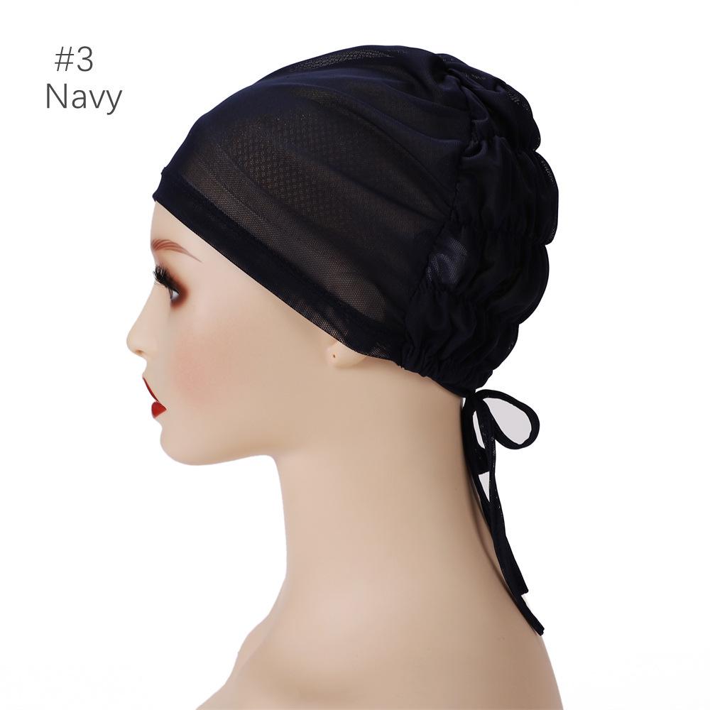 

Breathable Elastic Mesh Undercap with Adjustable Drawstring