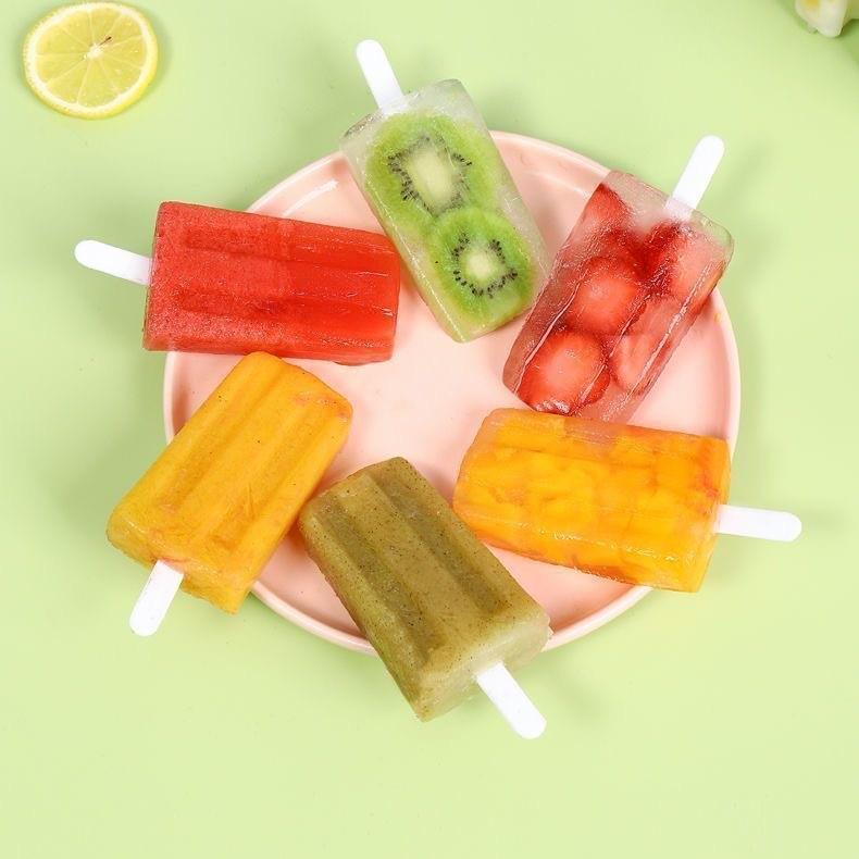 4-Cavity Kids' Popsicle Maker with Lid, DIY Ice Cream & Ice Lolly Mold Set
