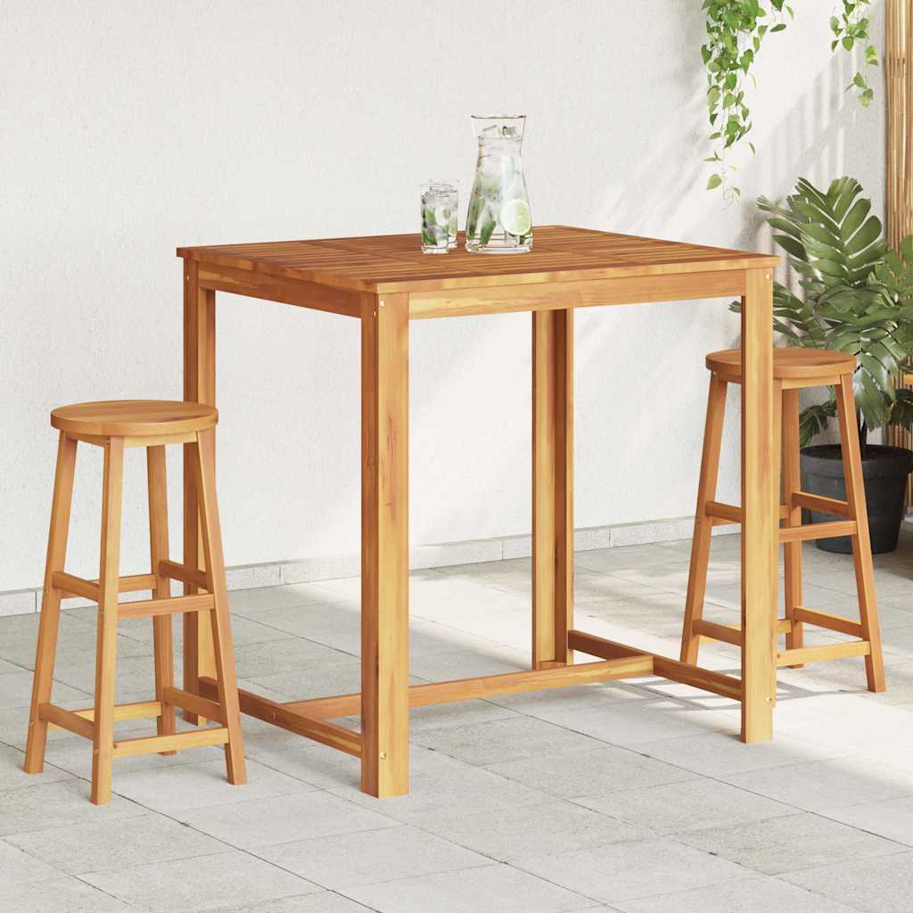 vidaXL Barhocker 2 Stk. Massivholz Akazie