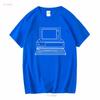 A1 Vintage 80s IBM Personal Computers On Campus T Shirt Adult XL Blue Mens long or short sleeves vintage Washed graphic