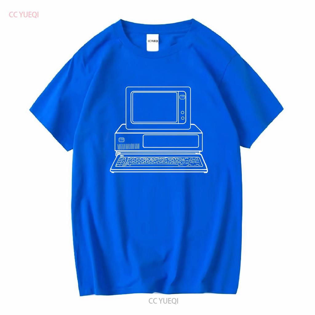 A1 Vintage 80s IBM Personal Computers On Campus T Shirt Adult XL Blue Mens long or short sleeves vintage Washed graphic