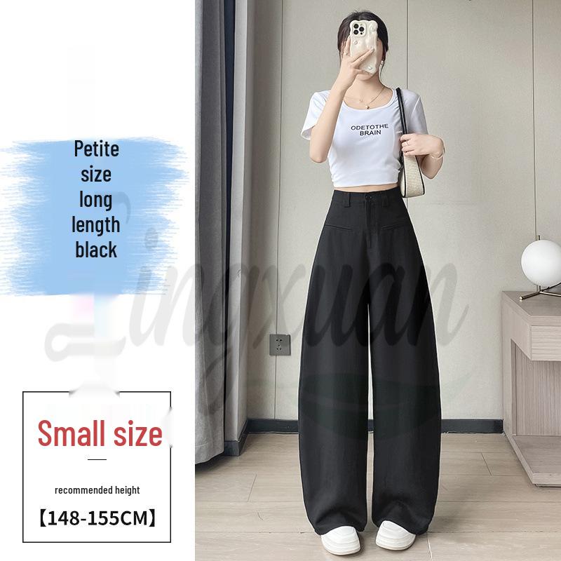 2026 Summer Tencel Linen High Waisted Wide-Leg Ice Silk Sun Protection Pants for Women M