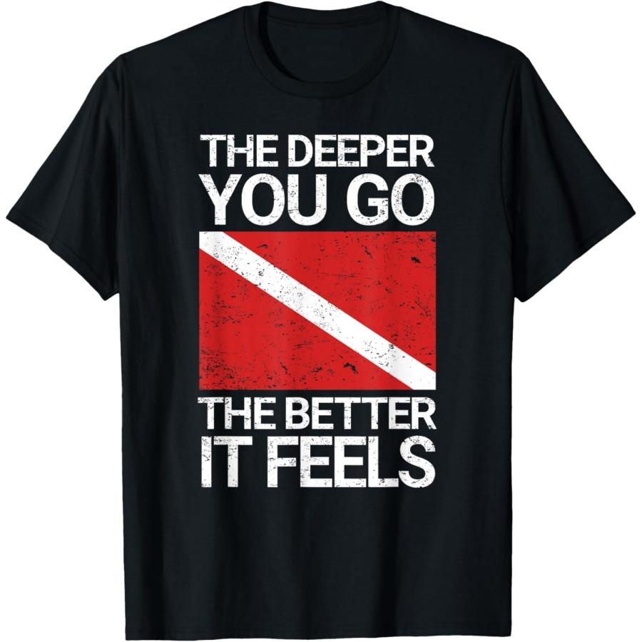 

Funny Scuba Diving T-Shirt with Red Dive Flag T-Shirt S