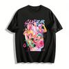Saia Boys K-Pop Stil Bedrucktes T-Shirt Trendiges Anime Lockeres Casual Unisex Kurzarm Top Reines Baumwoll-T-Shirt