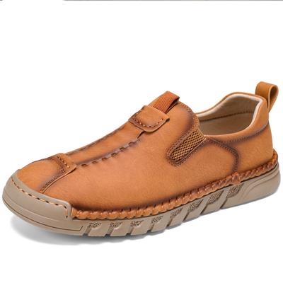 Men's Leather Casual Shoes Handmade Loafers Large Size Men's Genuine Leather Shoes Slip On Shoes