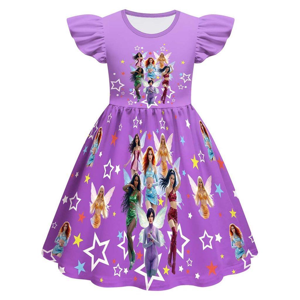 82981 Children Girls KATSEYE Printed Casual Fashion Dress