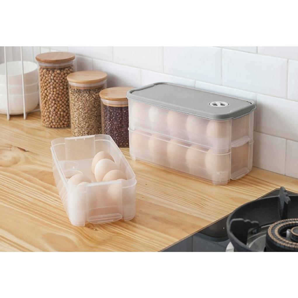 

Date Dial 20-hole Egg Case 2-tier Egg Storage Box