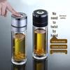 Portable Double-Layer Glass Tea Infuser Cup