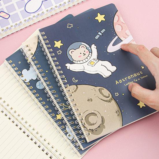 Carini Quaderni Spiralati A5, Diari Animaletto Kawaii, Quaderno con Fogli Rigati 20,7 x 14 cm, Diario di Scrittura da 60 Fogli per Scuola Ufficio Bambini Adolescenti