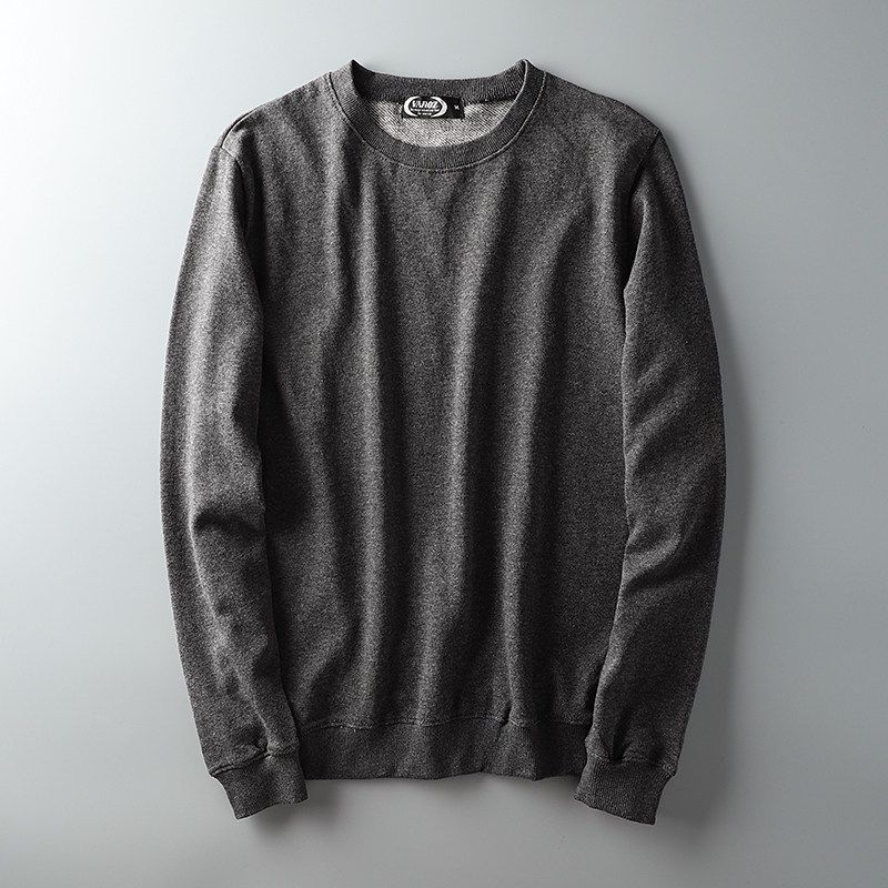 Foreign Trade End Order Cut Label Cattle Goods Autumn European and American Sweater Dark Gray L