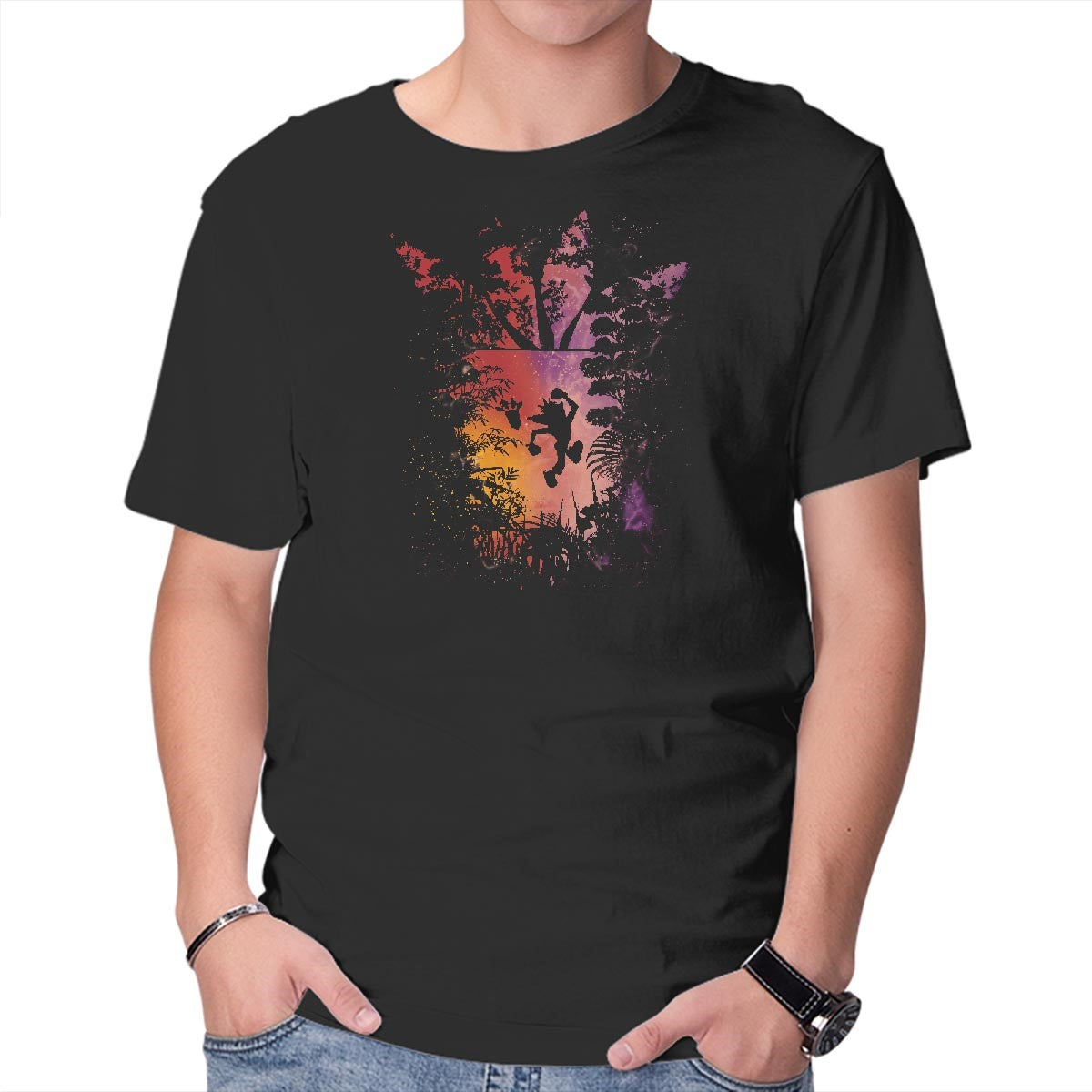 Unisex Crew Neck T-Shirt Magic Adventure Graphic Short Sleeve Casual Tee XS