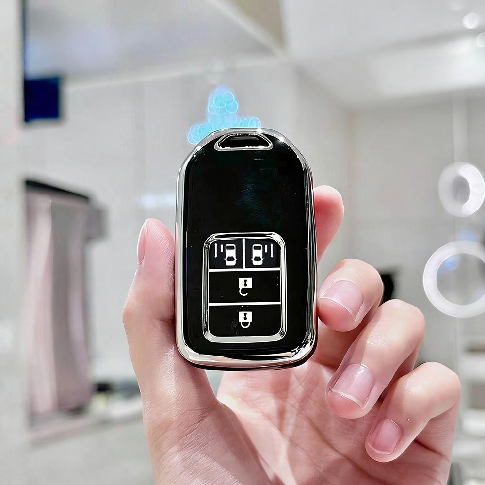 TPU Car Remote Key Case Cover for Honda Vezel City Civic Jazz BRV BR-V HRV Protector Shell Fob Keychain Auto Accessories