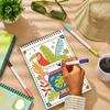 Stress Relief Coloring Activity Trace-By-Groove Guided Book, Clear Artistic Printing with 20 Decorative Double Sided Marker Pen Set Scenes And