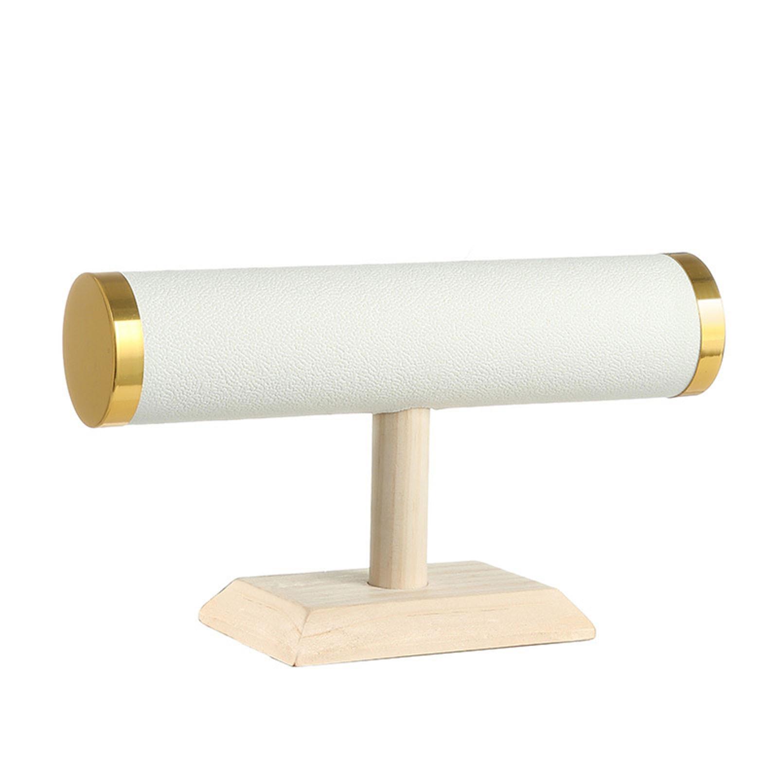 

Элегантная Прочная Деревянная Подставка-Дисплей для Ювелирных Изделий Аксессуар для Браслетов и Ожерелий с Мягкой Подкладкой из Ворса Стильный Дизайн B