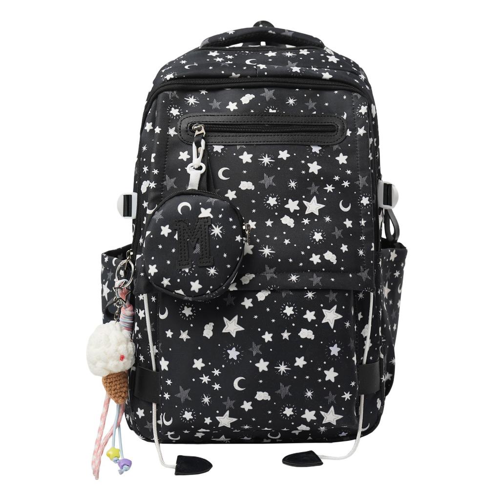 Schoolbag New College Style Junior High School Student Girl Cute Sweet Star Backpack College Student Lightweight Large Capacity Backpack