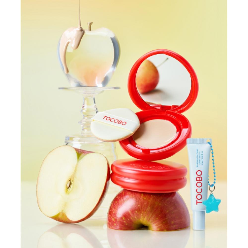 Tocobo Apple Dewey Fit Cushion Project  Main Product+refill   + Mini Suncream+star Key Ring 