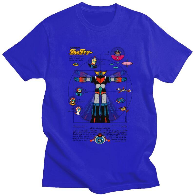 Custom UFO Robot Goldorak Grendizer Tshirt for Men Short Sleeve T Shirt Cool Tshirt Slim Fit 100 Cotton Tees Gift